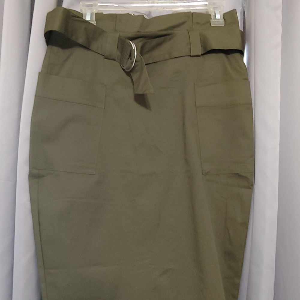 Woodlands Green Utility Pencil Skirt